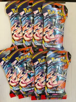 Lot 8x Pokemon Chaos Rising Sleeved Booster Mega Greninja OVP Sealed English #1 - Image 1