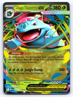 Mega Venusaur ex 003/132 Double Rare Mega Evolution Pokemon Near Mint - Image 1