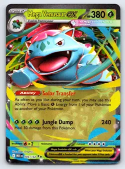 Mega Venusaur ex 003/132 Double Rare Mega Evolution Pokemon Near Mint - Image 1