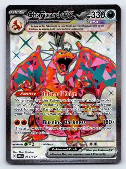 Charizard ex 215/197 Ultra Rare Obsidian Flames Pokemon Near Mint - Image 1