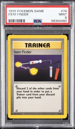 1999 POKEMON GAME #74 ITEM FINDER PSA 9 - Image 1