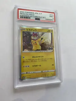 PSA 9 Japanese Pikachu S-P 272 Holo Pokemon Go Card File Set 2022 Card - Image 1