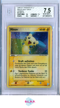 MINUN 2006 POKEMON EX TRAINER KIT 2 MINUN HALF DECK GERMAN 6 BGS 7.5 - Image 1