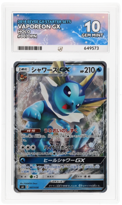 Pokemon TCG Vaporeon GX 007/038 ACE 10 Japanese Eevee Starter Set Deck S&M - Image 1