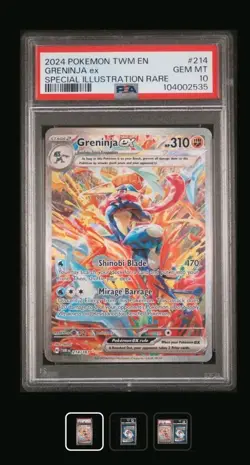 2024 Pokemon TWM EN Special Illustration Rare #214 Greninja ex PSA 10 GEM MINT - Image 1