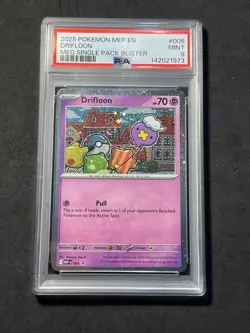2025 POKEMON MEP EN BLACK STAR PROMO #005 DRIFLOON PSA 9 - Image 1