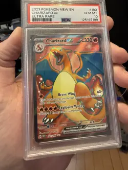 PSA 10 GEM MINT Charizard EX #183 Ultra Rare Full Art 2023 Pokemon Mew En - Image 1