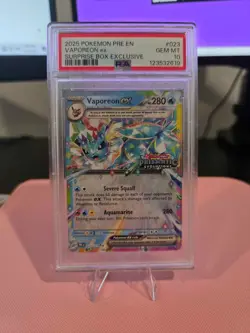 Pokemon Vaporeon ex - (Prismatic Evolutions Stamped) 023/131 PSA 10 GEM MINT - Image 3