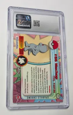 2000 Pokemon Topps Machop Sparkle Chrome - Image 2