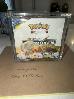 Pokemon Booster Box Sun & Moon Unbroken Bonds Sealed 2019 English In Acrylic Box - Image 1