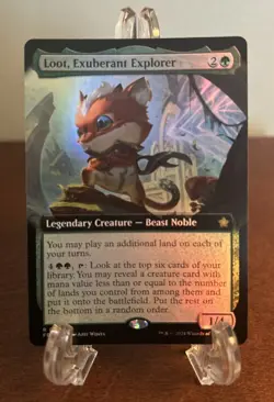 MTG Loot, Exuberant Explorer (Extended Art) Foundations 470 NM FOIL Magic - Image 1