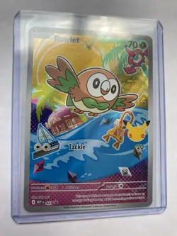 Rowlet 043 Pokemon First Partner Pack 30th Anniversary Stamp Promo NM - Image 1