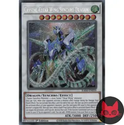 Yugioh Crystal Clear Wing Synchro Dragon RA04-EN059 Secret Rare 1st Edition NM - Image 1