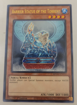 Yu-Gi-oh Barrier Statue of the Torrent Gold Rare 1st Edition MAGO-EN112 Nm - Image 1