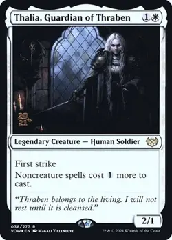 Thalia, Guardian of Thraben - Foil Prerelease Promo VOW LP MTG - Image 1