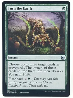 Turn The Earth NM* Innistrad Midnight Hunt ENGLISH 205/277 mtg -UnltdCards - Image 1