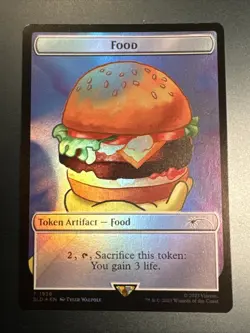 Food Token 1938 Spongebob Squarepants MTG FOIL FREE SHIPPING - Image 1