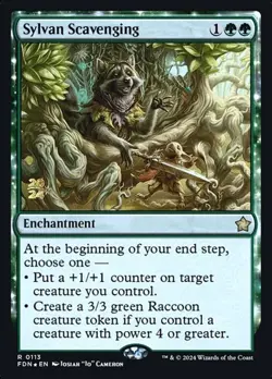Sylvan Scavenging - Foil Prerelease Promo FDN LP MTG - Image 1