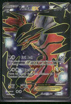 Yveltal EX 144/146 - XY Base Set Full Art Rare Pokemon TCG HP - Image 1
