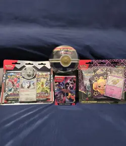 Pokemon TCG - Mixed Booster Pack lot including Paldean Fates and Luxury Ball! - Image 1