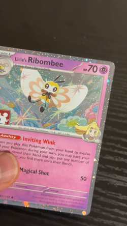 1 Swirl 🌀 Lillie's Ribombee (Cosmos Holo) 067/159 JTG Play! Prize Pack Pokemon - Image 2