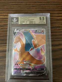 2020 Pokemon Champions Path ETB Black Star Promo Charizard V #SWSH050 BGS 9.5 - Image 1
