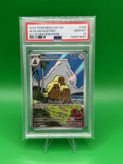PSA 10 - 2024 Pokemon SSP EN, Alolan Dugtrio, Illustration Rare - Image 1