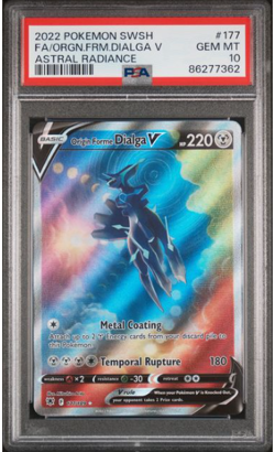 2022 POKEMON SWSH FULL ART ORGN FRM DIALGA V ASTRAL RADIANCE #177 PSA 10 - Image 1
