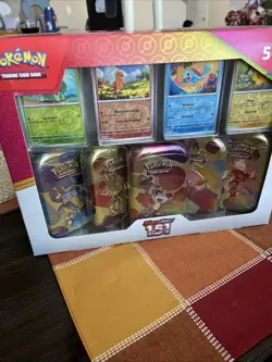 Pokemon TCG Scarlet and Violet 151 Mini Tins Meowth, 5 Pack, Costco Exclusive - Image 1