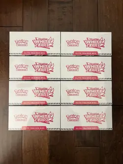 Pokemon TCG White Flare Regular Elite Trainer Box ETB Lot Of 8 Sealed IN HAND - Image 2