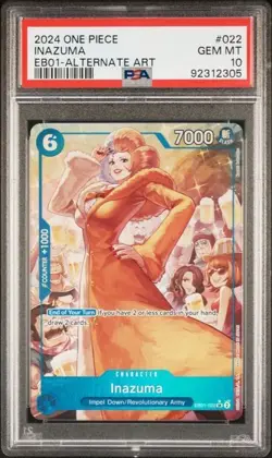 EB01 -022 ONE Piece CGG TCG Inazuma (SR) ALT ART Memorial Collection PSA 10 - Image 1