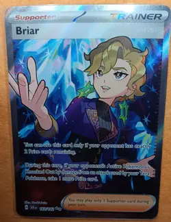 Pokemon TCG Briar Full Art Trainer Stellar Crown Ultra Rare Card 163/142 - NM/M - Image 1