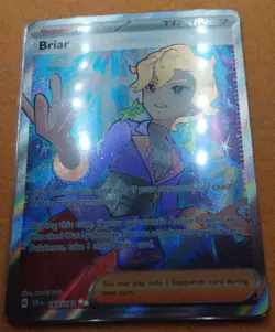 Pokemon TCG Briar Full Art Trainer Stellar Crown Ultra Rare Card 163/142 - NM/M - Image 3