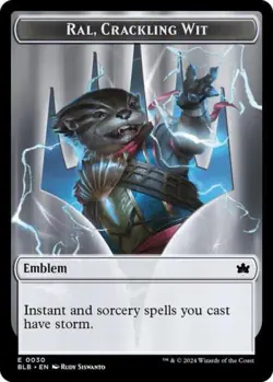 ~ Emblem - Ral, Crackling Wit ~ NM ~ Bloomburrow ~ MTG ~ - Image 1