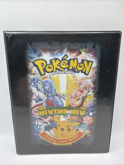 Pokemon Vintage 1999 The First Movie Trading Card Folder Binder 4 Pocket WOTC - Image 1