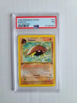 Pokemon Kabuto PSA 7 NM 1st Edition 1999 Vintage Fossil Pokemon Card #50 - Image 5