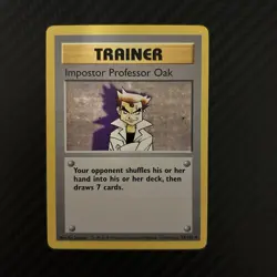 Impostor Professor Oak 73/102 Shadowless Base Set 1999 WOTC Pokemon Card LP - Image 1