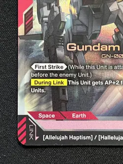 Gundam Card Game Phantom Aria Gundam Kyrios GD04-034 Legend Rare LR NM - Image 2