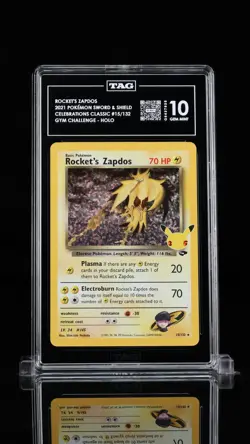 2021 Pokemon Celebrations Rocket's Zapdos Classic Collection #15/132 TAG 10 - Image 1