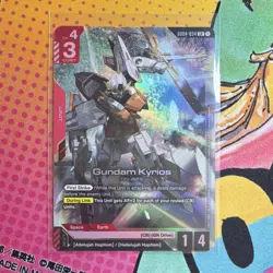 Bandai Gundam Card Game GD04-034 Gundam Kyrios UR Holo Unit First Strike - Image 1