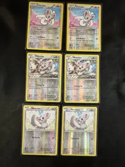 Pokemon Card Lot Minccino Cinccino Reverse Holo BW Black White Era 6 Card Se - Image 1