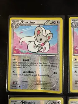 Pokemon Card Lot Minccino Cinccino Reverse Holo BW Black White Era 6 Card Se - Image 2
