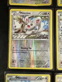 Pokemon Card Lot Minccino Cinccino Reverse Holo BW Black White Era 6 Card Se - Image 4