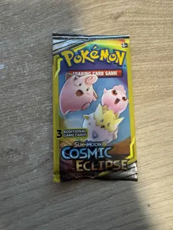Pokemon Sun & Moon Cosmic Eclipse 3 Card Booster Packs Art Set 2019 Sealed - Image 2