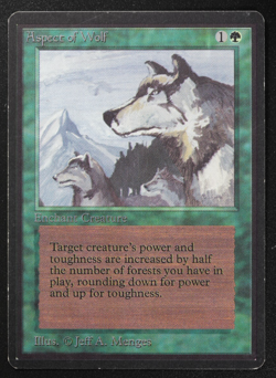 Aspect of Wolf Magic Card Beta LEB MTG - Image 1