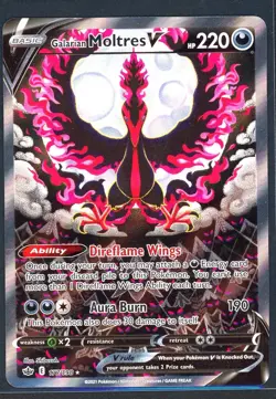 Pokemon Card - Galarian Moltres V 177/198 - Chilling Reign - Near Mint - Image 1