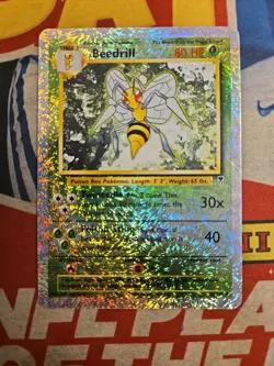 Pokemon TCG Legendary Collection Beedrill Reverse Holo Rare MP Card 20/110 (ZR - Image 1