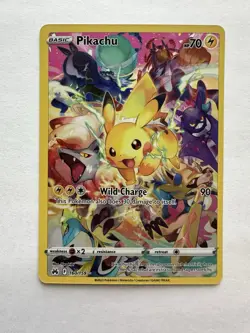 Pikachu Full Art Holo Card 160/159 SWSH Crown Zenith Secret Rare Pokemon TCG - Image 1