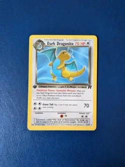 Pokemon TCG Dark Dragonite 22/82 Team Rocket First Edition Rare WOTC Card - Image 1
