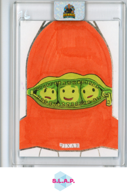 SKETCH CARD SILVER BOHNEN 1/1 TOPPS TOY STORY 2025 (1:900) ARTIST SIGN ENGLISCH - Image 1